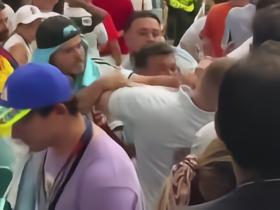 提前对话？英挪大战的看台上几名阿根廷球迷和英格兰球迷大打出手