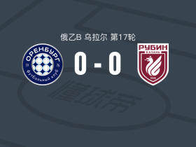 奥伦堡二队0-0喀山红宝石B队，平分秋色