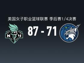 WNBA战报：自由人87-71山猫，琼奎尔-琼斯21+13+2