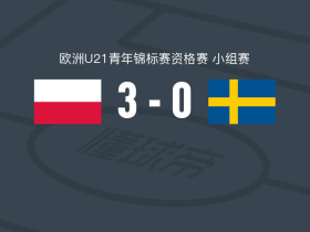 波兰U21 3-0大胜瑞典U21，巴尔托什-马祖雷克两球，丹尼尔-巴克建功