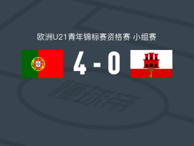 葡萄牙U21 4-0大胜直布罗陀U21，贡萨洛-奥利韦拉破门，罗德里戈-雷戈建功