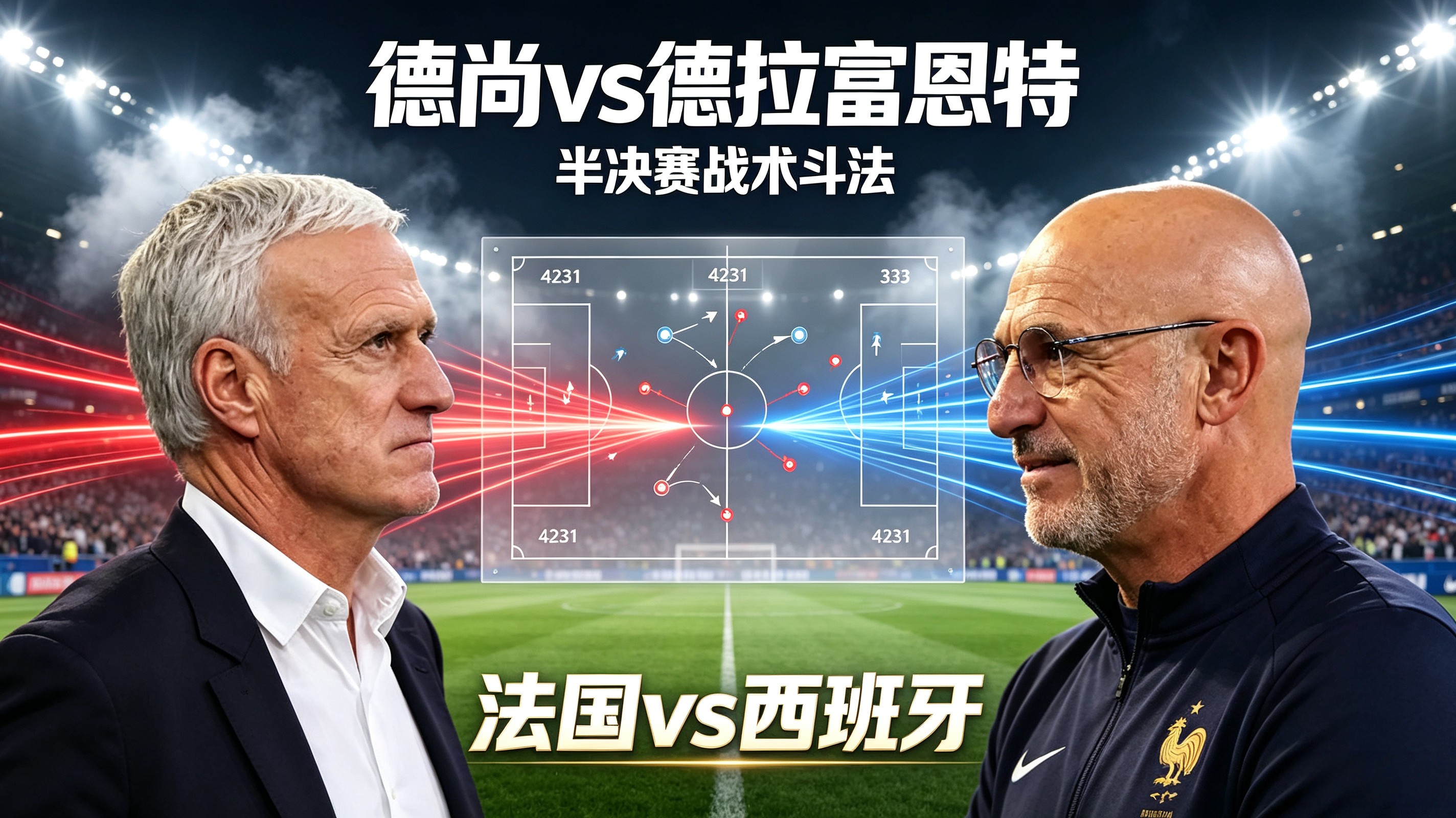 斗法！德尚vs德拉富恩特：球员时代的理念，决定本场战术走向