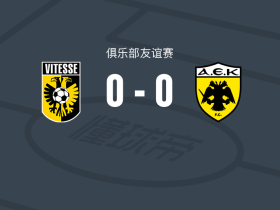 维特斯0-0雅典AEK，双方互有攻守