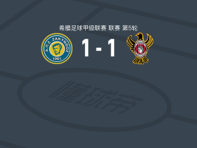 扎金托斯1-1阿波罗卡拉马里亚，Georgios Tsapakidis首开记录，Alexandros Karamanli