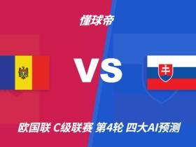四大AI预测摩尔多瓦vs斯洛伐克：四家均看客胜