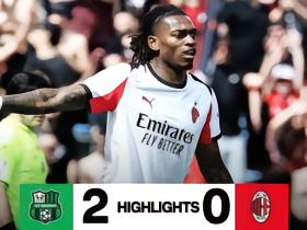 十人红黑军团落败丨萨索洛2-0AC米兰丨意甲联赛集锦