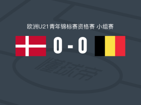 丹麦U21 0-0比利时U21，双方破门乏术