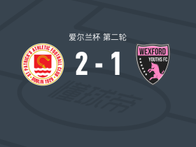 圣帕特里克竞技2-1韦克斯福德青年，基纳破门，麦克莱兰建功
