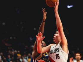 开拓者123-118险胜残阵勇士，杨瀚森6分2板3助1断