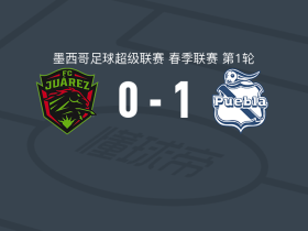 普埃布拉1-0华雷斯，伊格纳西奥-马埃斯特罗制胜