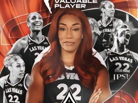 阿贾-威尔逊第5次当选WNBA常规赛MVP，成为首位三连庄得主