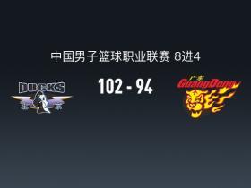 北京102-94广东迎开门红，曾凡博23分，徐杰13分，胡明轩13分
