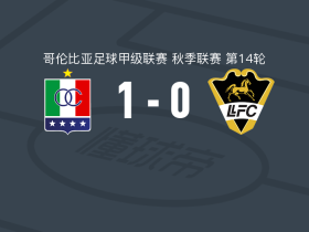 卡尔达斯十一人1-0利亚内罗斯，豪尔赫-卡多纳一击制胜