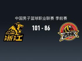 CBA战报：广厦101-86吉林，兰德里-诺科18+11+6