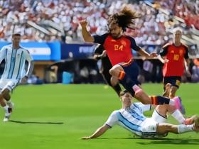 世界杯决赛半场数据：西班牙控球率超6成，阿根廷0射门