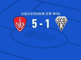 布雷斯特5-1大胜昂热，肯尼-拉拉点射，帕泰-姆布普1传1射