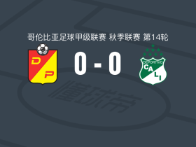 佩雷拉体育0-0卡利体育，双方破门乏术