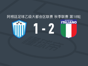 意大利人体育2-1阿根廷梅洛取阿大都乙3连胜