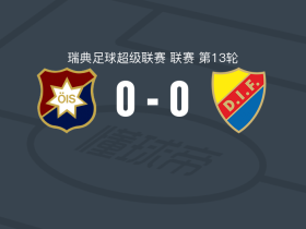 奥基迪0-0尤尔加登，势均力敌