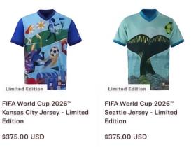 FIFA发布世界杯主办城市球衣，但每件售价375美元引发吐槽