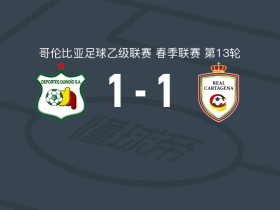 奎因迪奥体育1-1皇家卡塔赫纳，约翰-伊瓦尔文首开记录，蒙特罗救主