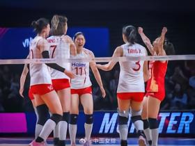 中国女排3-2逆转美国，晋级世界女排联赛澳门总决赛四强