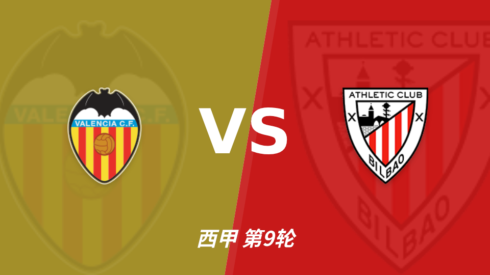 瓦伦西亚 vs 毕尔巴鄂竞技 对阵海报