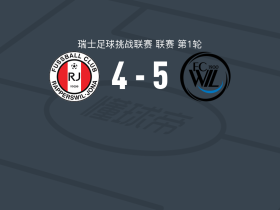 韦尔5-4逆转拉珀斯维尔-约纳，斯陶布利破门，阿贡-雷扎伊建功