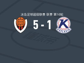 雷克雅未克维京人5-1大胜凯夫拉维克，阿尔曼-芬博加松、易卜拉希马吉奇建功
