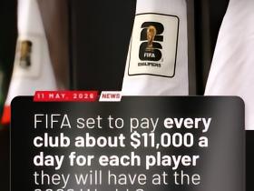 因FIFA每人每天1.1万美元补贴，加纳将带3名本土联赛国脚参赛