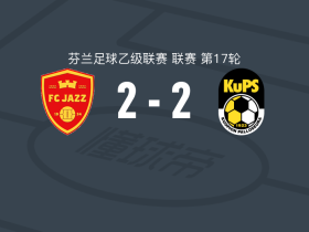 爵士FC2-2古比斯青年队，肯尼-乌梅打破僵局，约纳斯-拉卡迈基救主