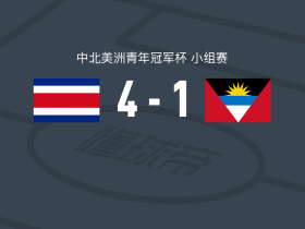 哥斯达黎加U20 4-1大胜安提瓜和巴布达U20，Yerlan Sosa点射，kionel estrada破门