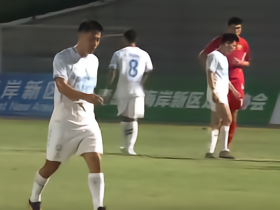 青岛红狮0-0兰州陇原竞技，潘昱辰染红，吾麦尔造险