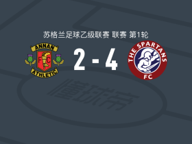 斯巴顿斯4-2逆转安南竞技，麦克纳尔蒂两球，克雷根建功