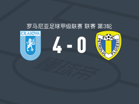 克拉约瓦大学4-0大胜佩特罗鲁，恩辛巴两球，埃利索尔破门