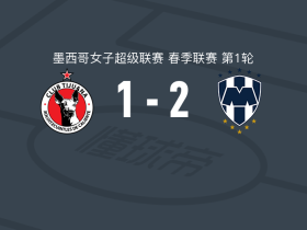 蒙特雷女足2-1逆转蒂华纳女足取墨女超4连胜，巴莱里亚-德尔坎波破门，西奥波森韦建功
