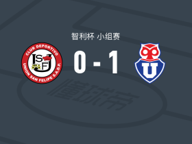 智利大学1-0圣菲利佩联，尼古拉斯-费尔南德斯制胜球