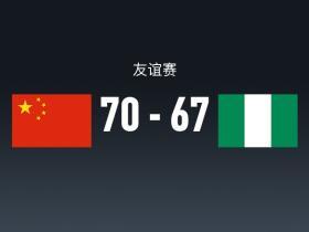 友谊赛战报：中国女篮70-67险胜尼日利亚女篮，张子宇24+11