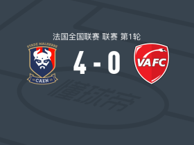 卡昂4-0大胜瓦朗谢讷，库米斯蒂帽子戏法，穆罕默德-哈菲兹点射破门