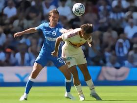 半场：布莱顿2-0罗马，亚辛-阿亚里建功，吕特破门