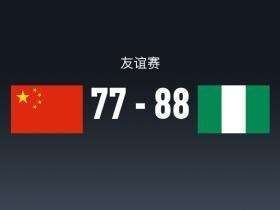 友谊赛战报：尼日利亚女篮88-77中国女篮，伊丽莎白-巴洛贡26+5+2